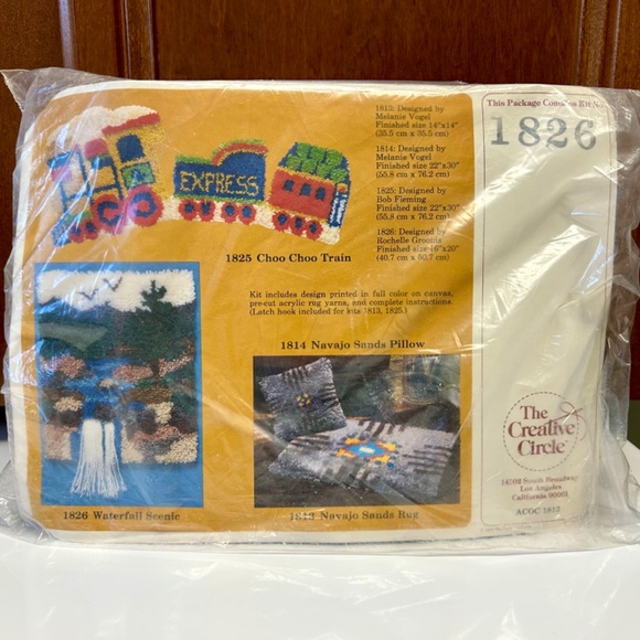 1979 Vintage Creative Circle Latch Hook Kit #1826 Waterfall Scenic Sealed - Picture 3 of 4